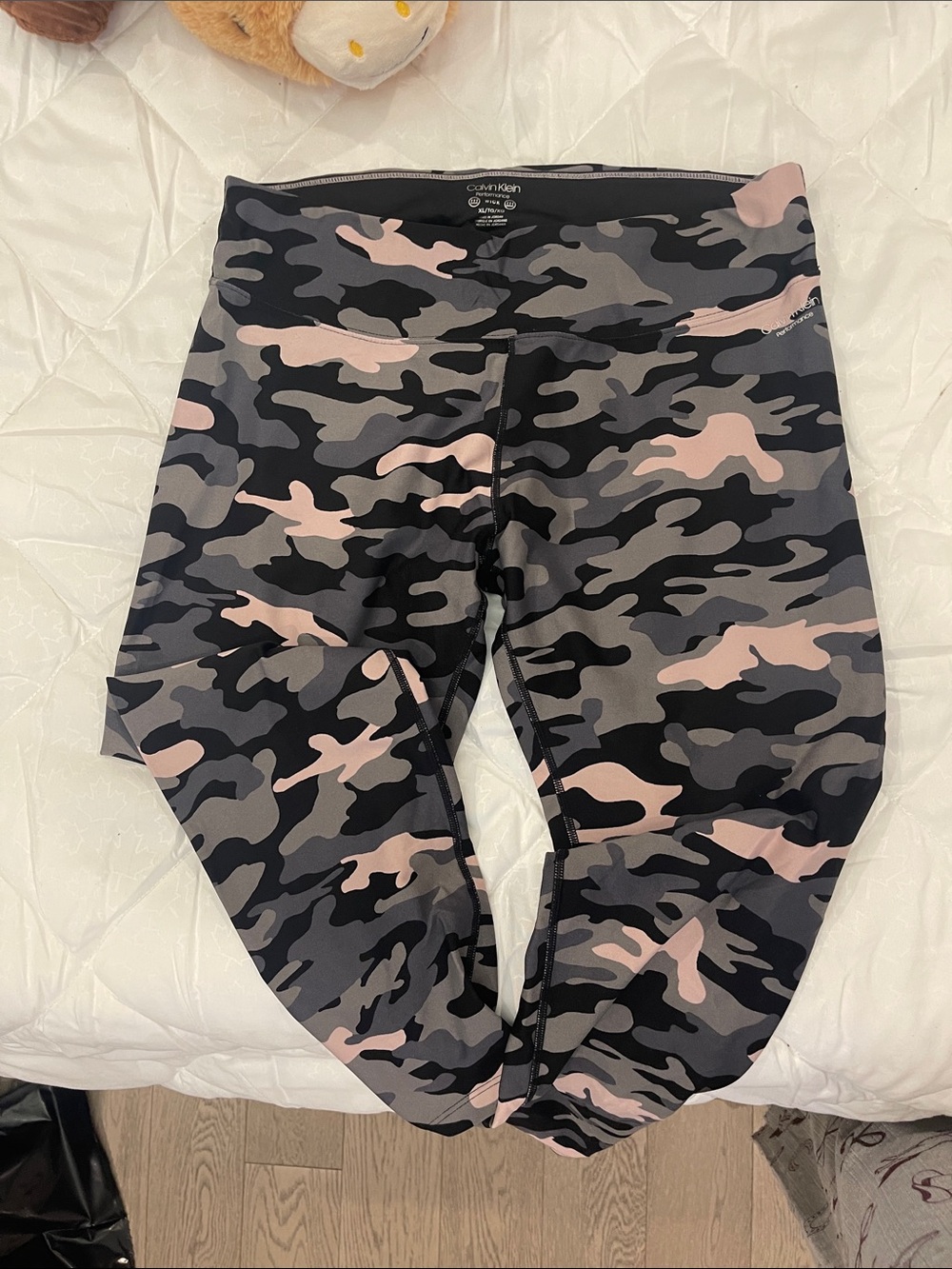 Calvin Klein Pink & Gray Camo Leggings